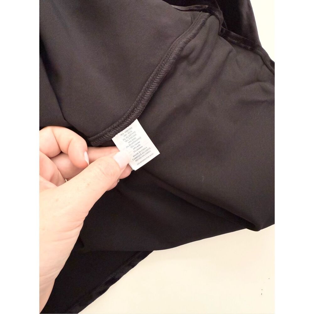 Faherty Womens Black Stretch Silk-Blend Velvet Ina Slip Skirt Size Small NWT - Picture 6 of 6